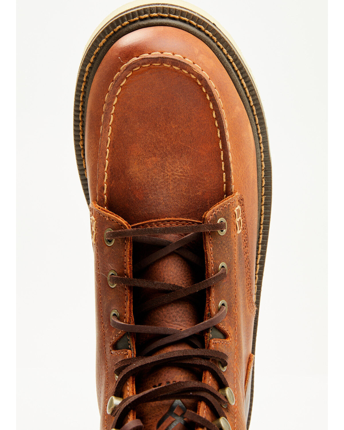 Image #6 - Hawx Men's 6" Lace-Up Moc Work Boots - Soft Toe, Rust Copper, hi-res