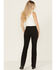 Image #3 - Wonderwest Women's Rigid Like Black Studded High Rise Bootcut Stretch Denim Jeans, Black, hi-res