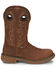 Image #2 - Justin Men's Rush Barley Western Work Boots - Soft Toe, Brown, hi-res
