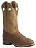 Boulet Men's Super Roper Western Boots - Round Toe, Bay Apache, hi-res
