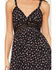 Image #3 - Angie Women's Floral Print Sleeveless Midi Dress, Black, hi-res