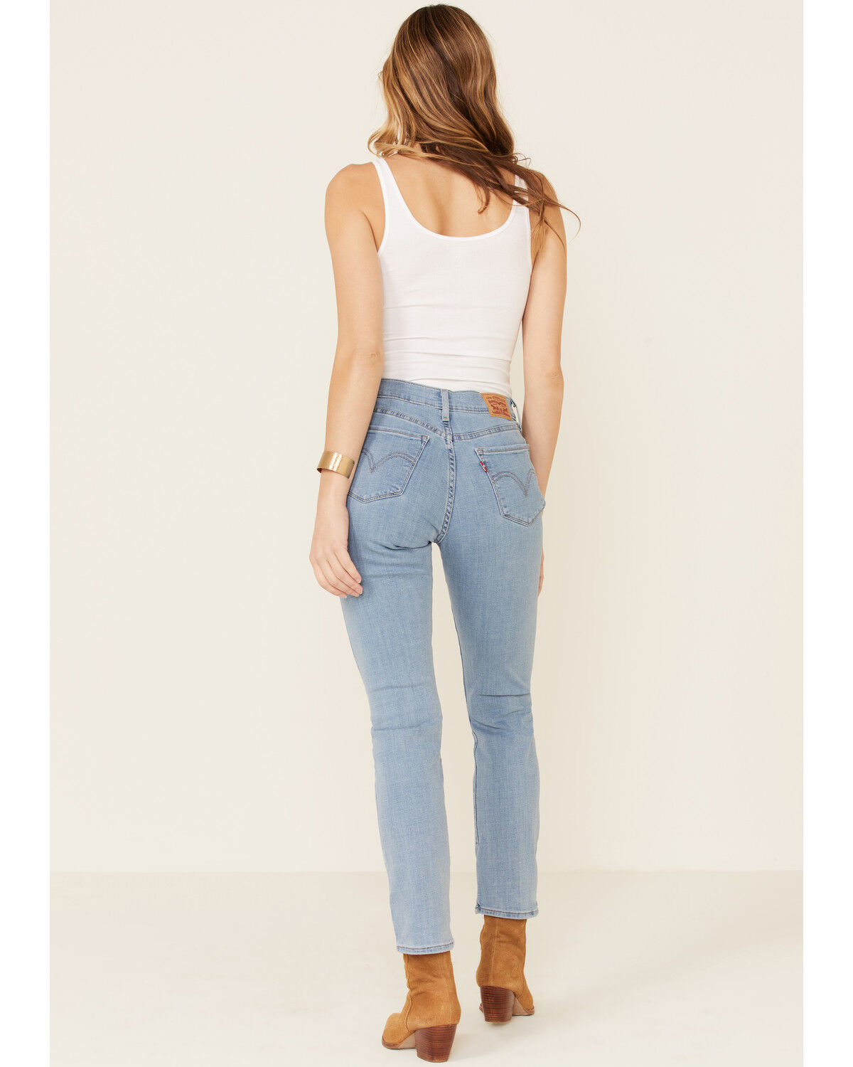 Image #3 - Levi’s Women's Classic Straight Fit Jeans, Blue, hi-res