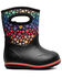 Image #2 - Bogs Toddler Girls' Classic Rainbow Stars Rainboots, Black, hi-res
