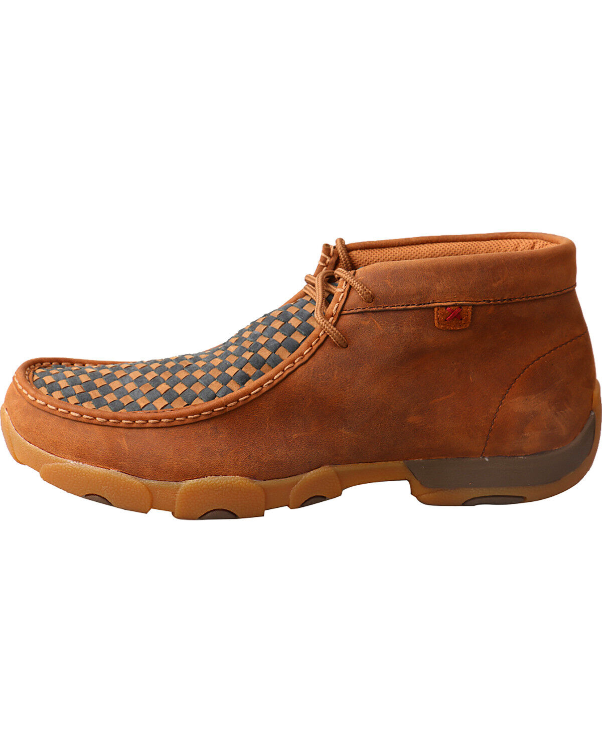 Image #3 - Twisted X Men's Slip-On Basketweave Driving Mocs - Moc Toe, Brown, hi-res