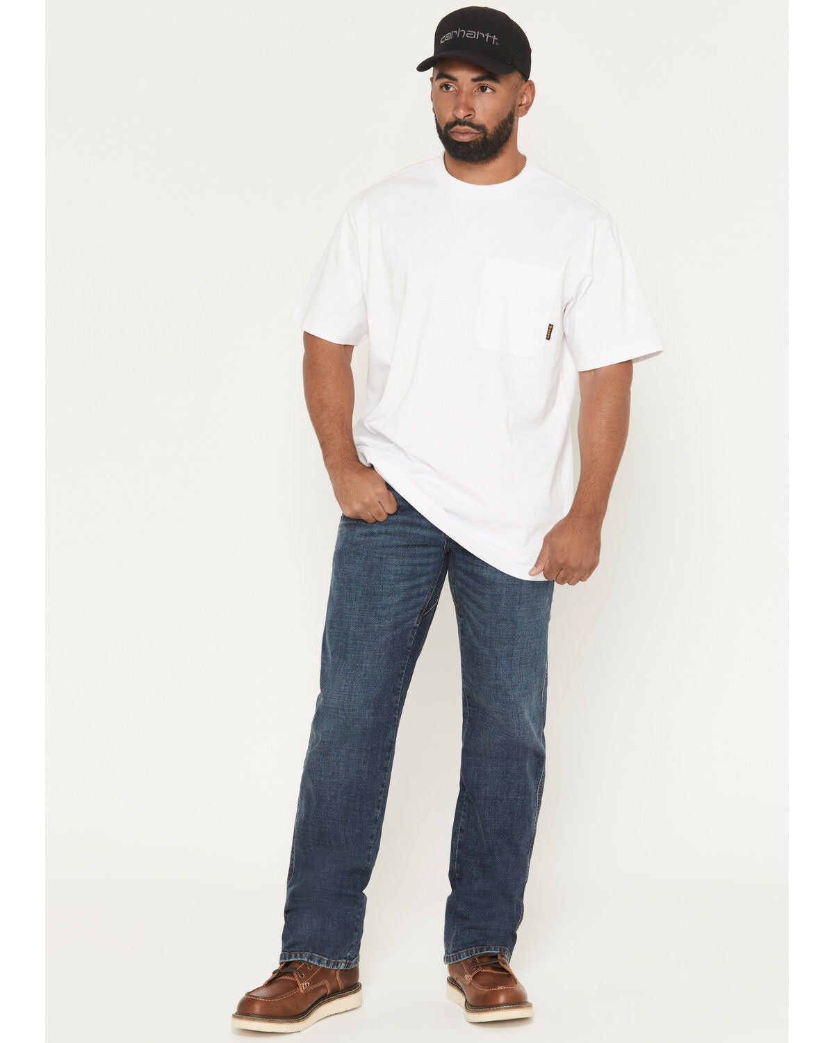 Image #1 - Hawx Men's Tyler Wash Straight Stretch Denim Jeans, Medium Wash, hi-res