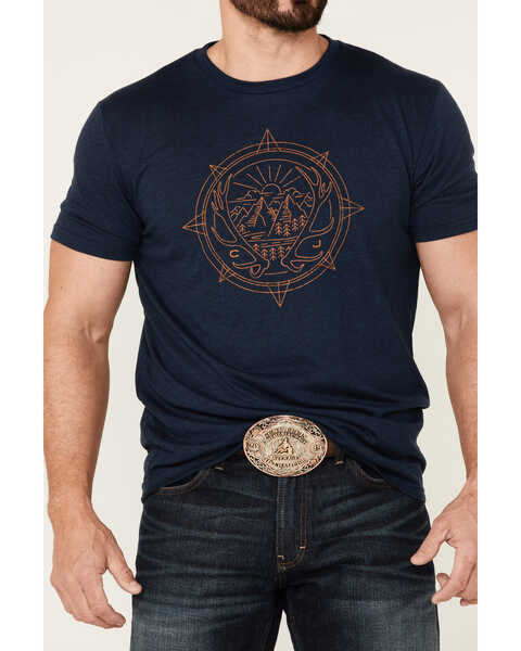 Image #3 - Cody James Men's Navy Directional Graphic Short Sleeve T-Shirt , Navy, hi-res