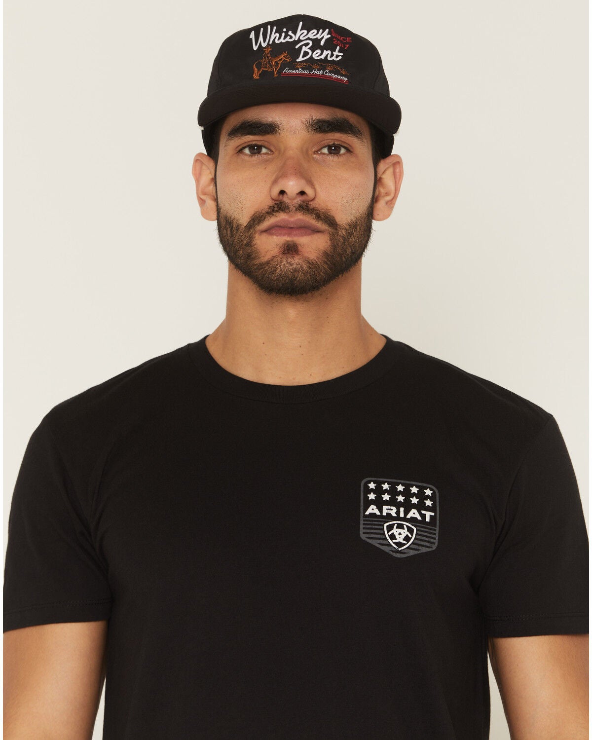 Whiskey Bent Men's All American Ball Cap, Black, hi-res