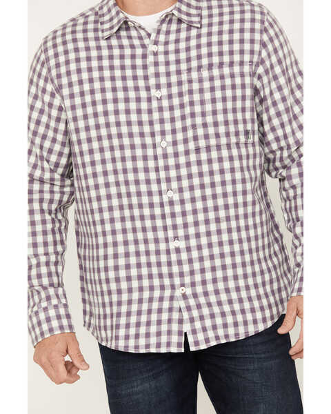 Image #3 - Brothers and Sons Casual Plaid Button Down Long Sleeve Western Shirt, Light Green, hi-res