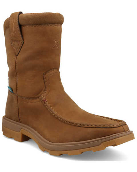 Image #1 - Twisted X Men's 9" UltraLite X™ Waterproof Work Boots - Moc Toe , Brown, hi-res