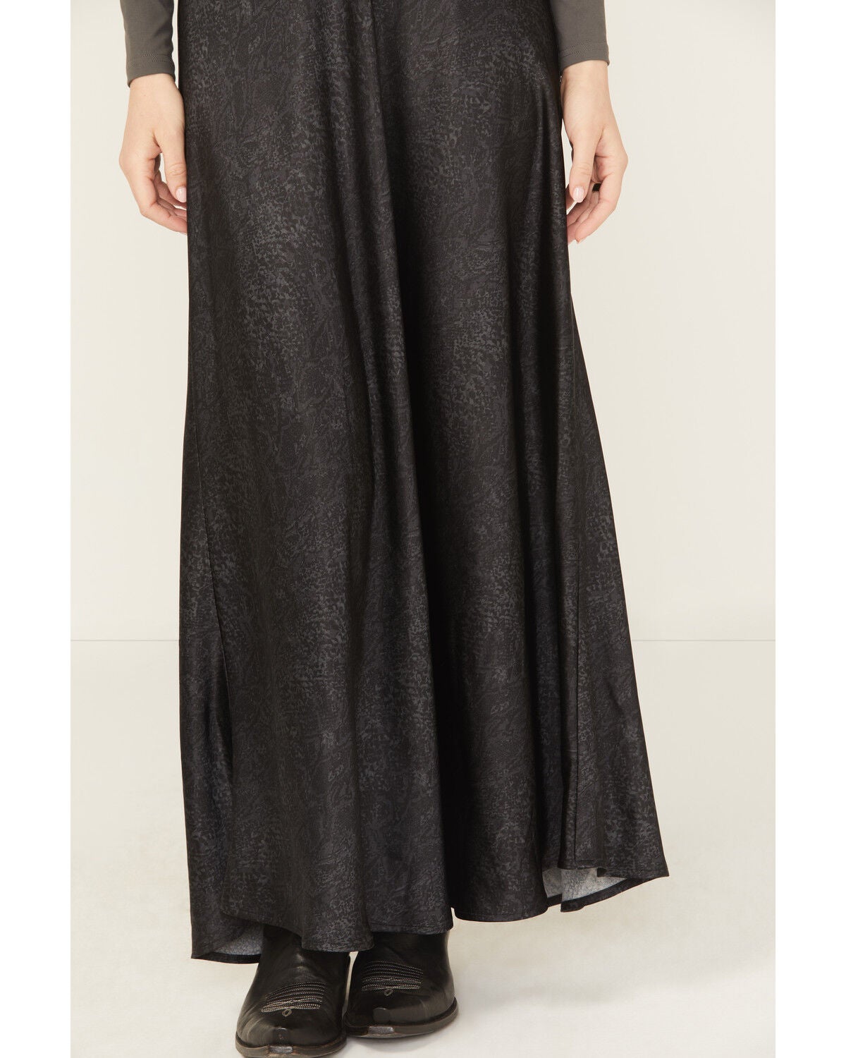 Image #2 - Ariat Women's Athena Midi Skirt, Black, hi-res