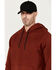 Image #2 - Hawx Men's Embossed Hooded Sweatshirt, Dark Red, hi-res