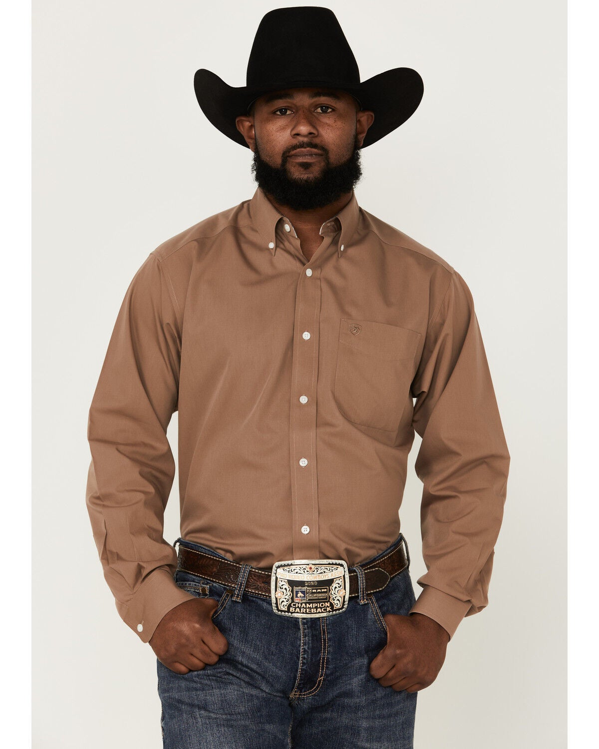 Ariat Men's Wrinkle Free Malt Ball Casual Button Down Shirt 10039893