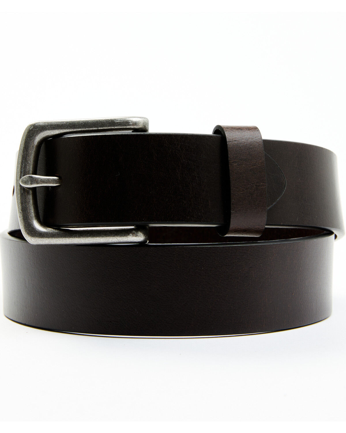 Image #1 - Hawx Men's Beveled Edge Leather Belt, Dark Brown, hi-res