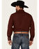 Image #4 - Roper Men's Printed Long Sleeve Pearl Snap Western Shirt, Wine, hi-res