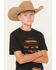 Image #2 - Ariat Boys' Boot Barn Exclusive Zapoteco Southwestern Logo Short Sleeve Graphic T-Shirt, Black, hi-res