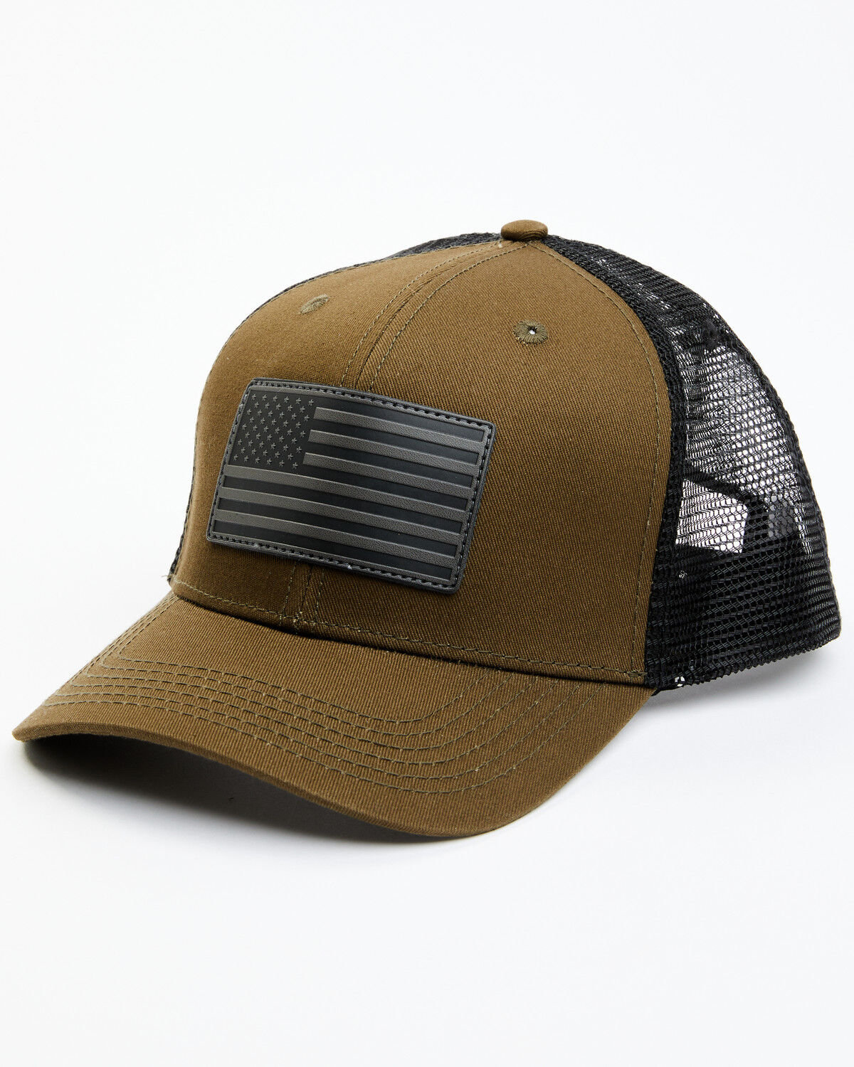Image #1 - Cody James Men's American Flag Patch Ball Cap, Olive, hi-res