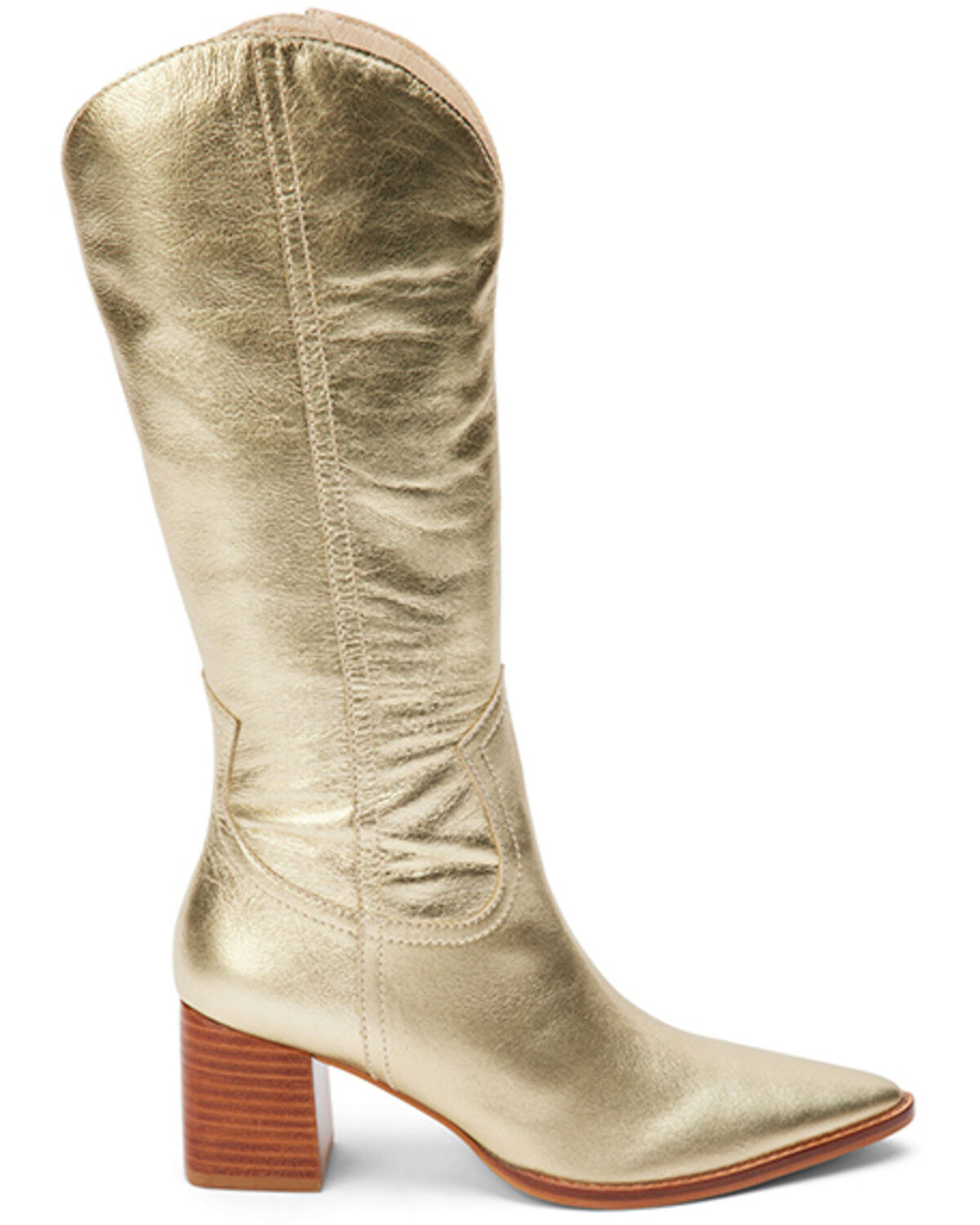 Image #2 - Matisse Women's Addison Tall Boots - Round Toe, Gold, hi-res