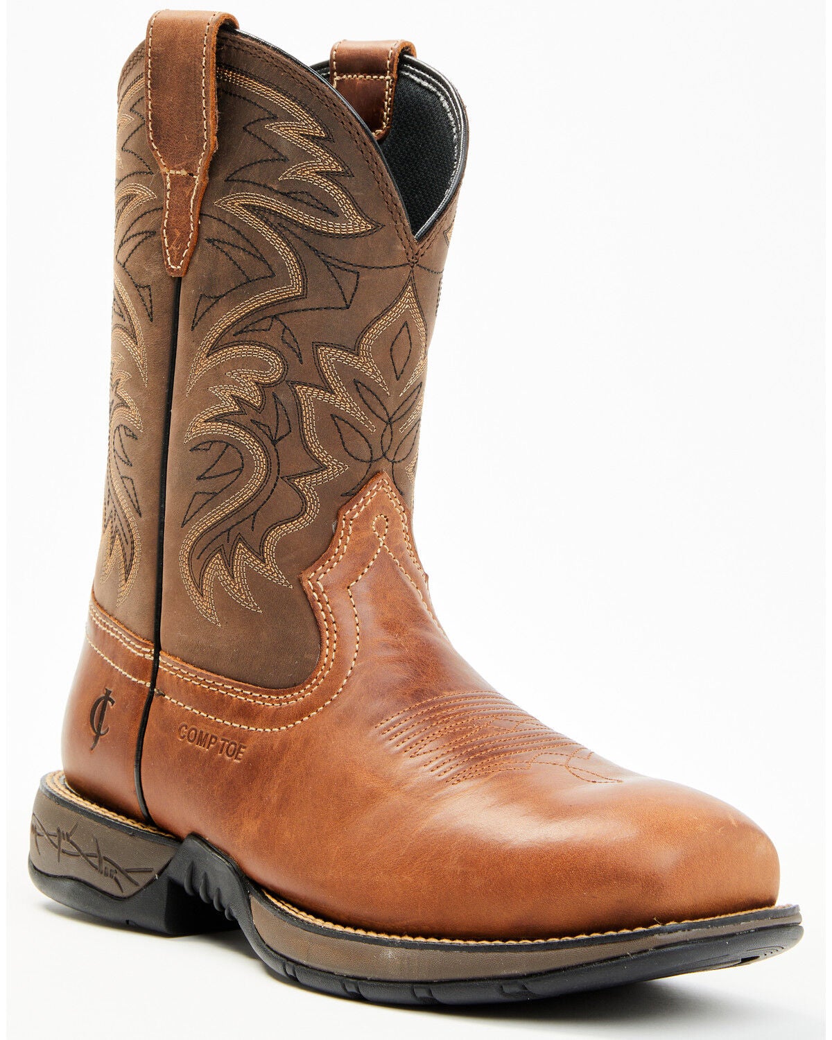 Cody James Men's 11" Xero Gravity Lite Pull-On Work Boots - Composite Toe, Brown, hi-res