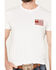 Image #3 - Ariat Men's Boot Barn Exclusive Flag Flow 2.0 Short Sleeve Graphic T-Shirt , White, hi-res