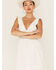 Image #1 - Molly Bracken Women's Ruffle Trim Cross Back Dress, White, hi-res