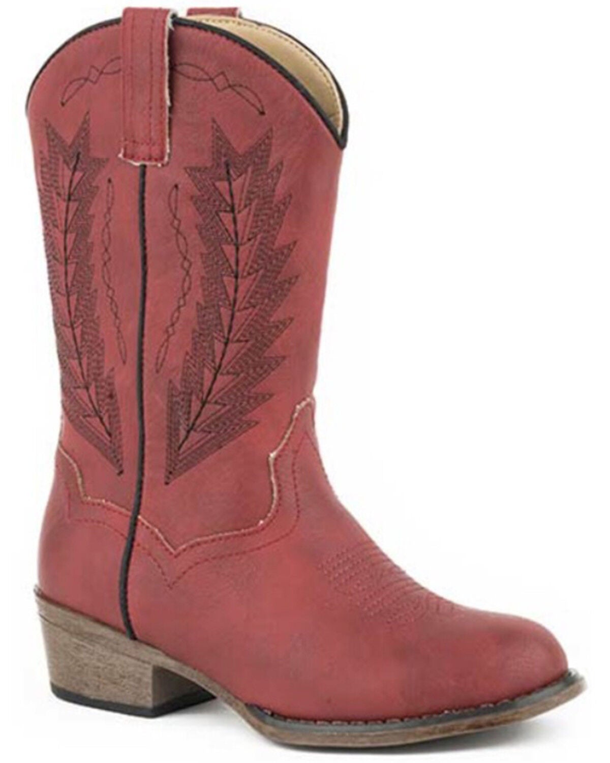 Roper Girls' Taylor Western Boots - Round Toe, Red, hi-res