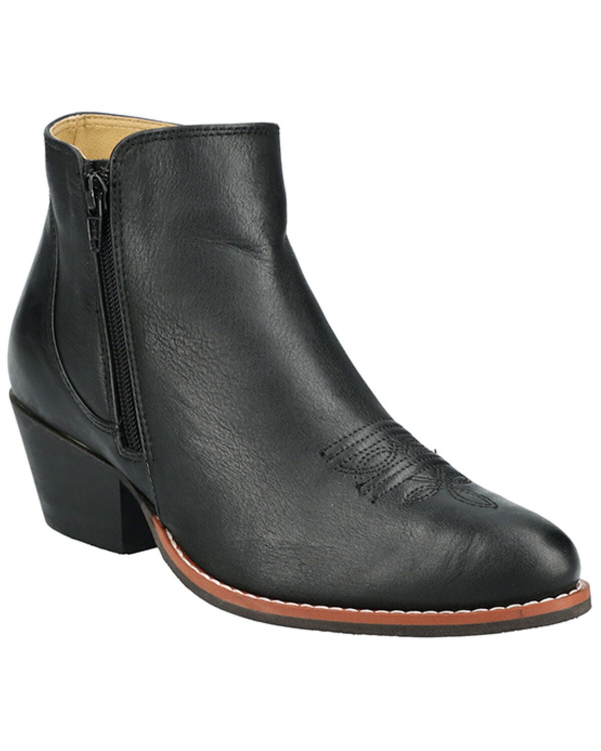 Smoky Mountain Women's Emily Western Booties - Round Toe, Black, hi-res