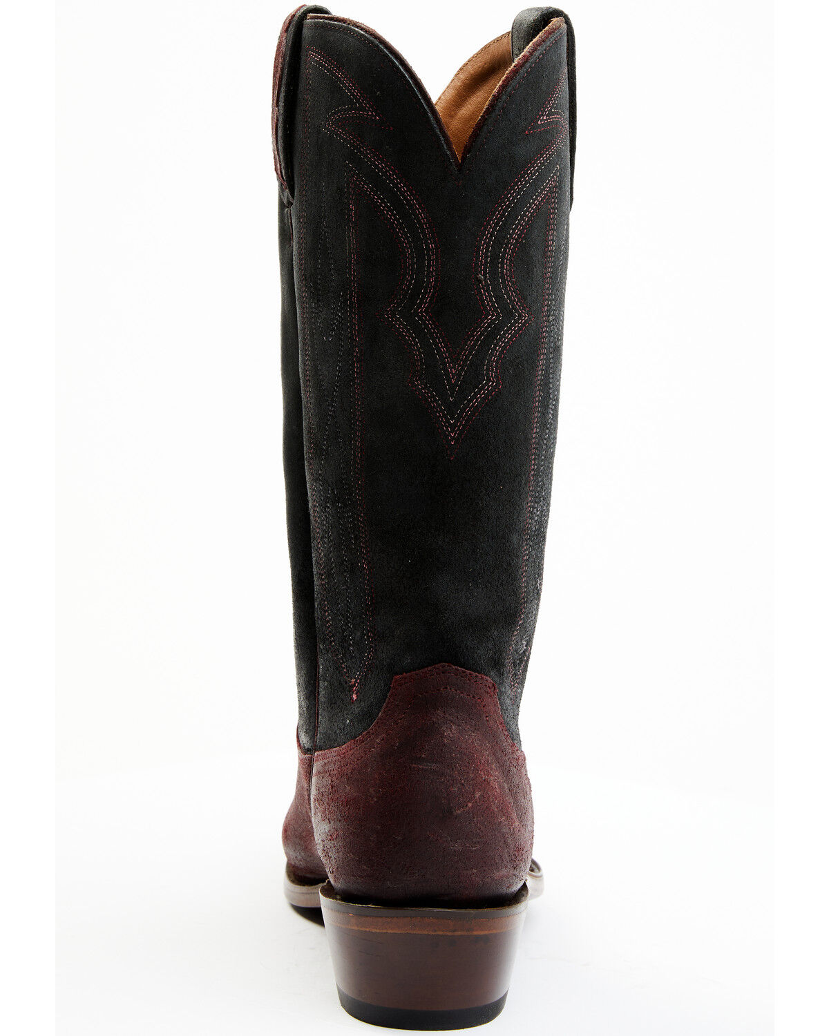 Image #5 - Lucchese Men's Brazos Western Boot, Wine, hi-res