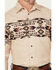 Image #3 - Panhandle Men's Thunderbird Border Print Long Sleeve Snap Western Shirt, Tan, hi-res
