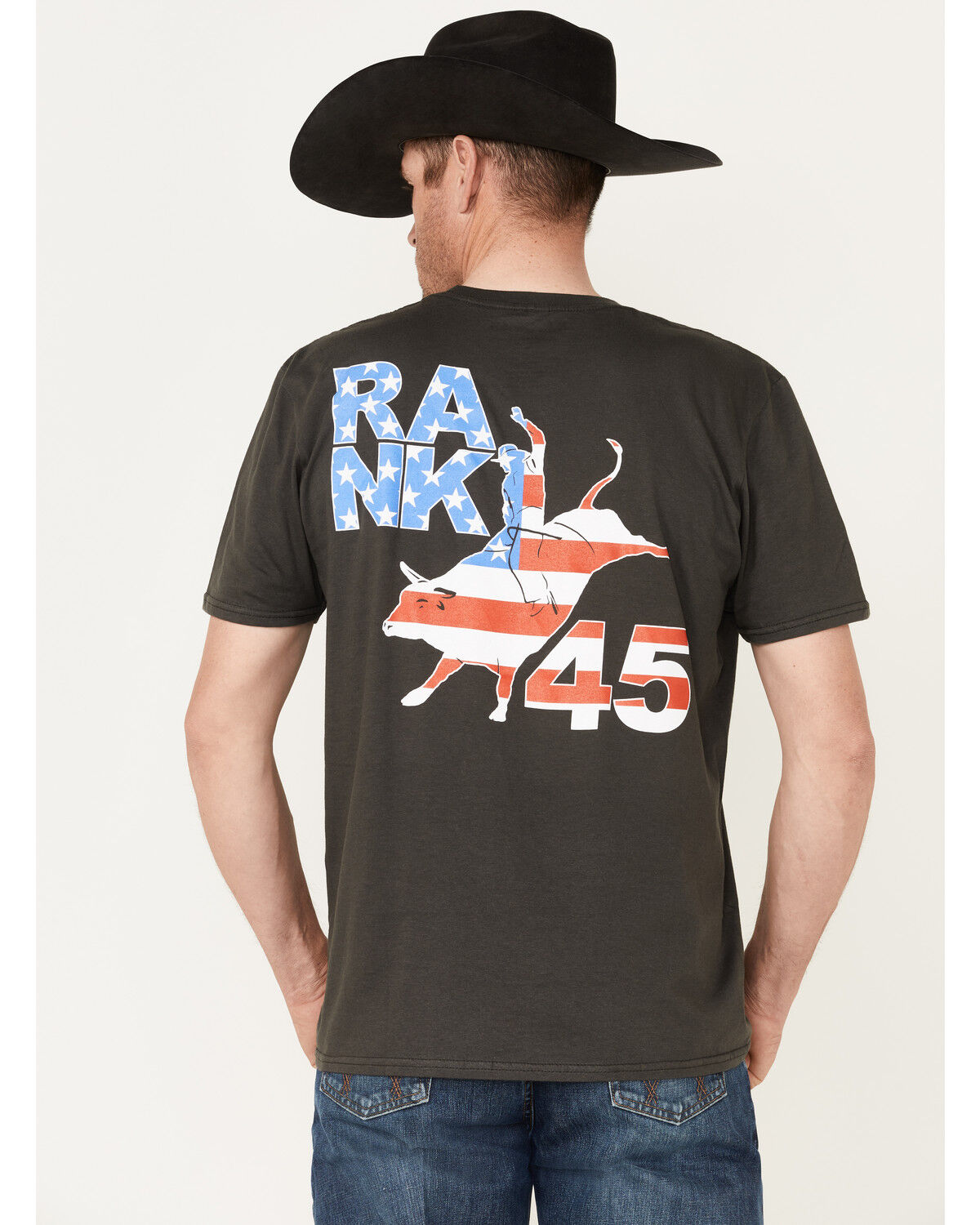 Image #4 - RANK 45® Men's Ride Or Die Stars & Stripes Graphic Short Sleeve T-Shirt, Grey, hi-res
