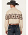 Image #4 - Panhandle Men's Thunderbird Border Print Long Sleeve Snap Western Shirt, Tan, hi-res