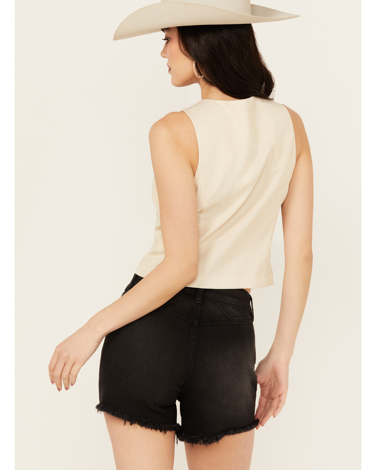 Image #5 - Sage The Label Women's Double Tie Front Vest, Beige, hi-res