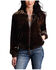 Image #1 - Stetson Women's Velvet Bomber Jacket, Brown, hi-res