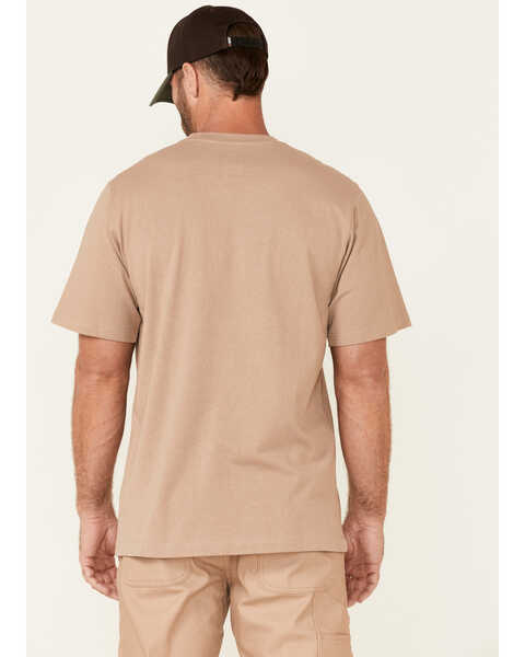 Image #4 - Hawx Men's Solid Natural Forge Short Sleeve Work Pocket T-Shirt - Big, Natural, hi-res