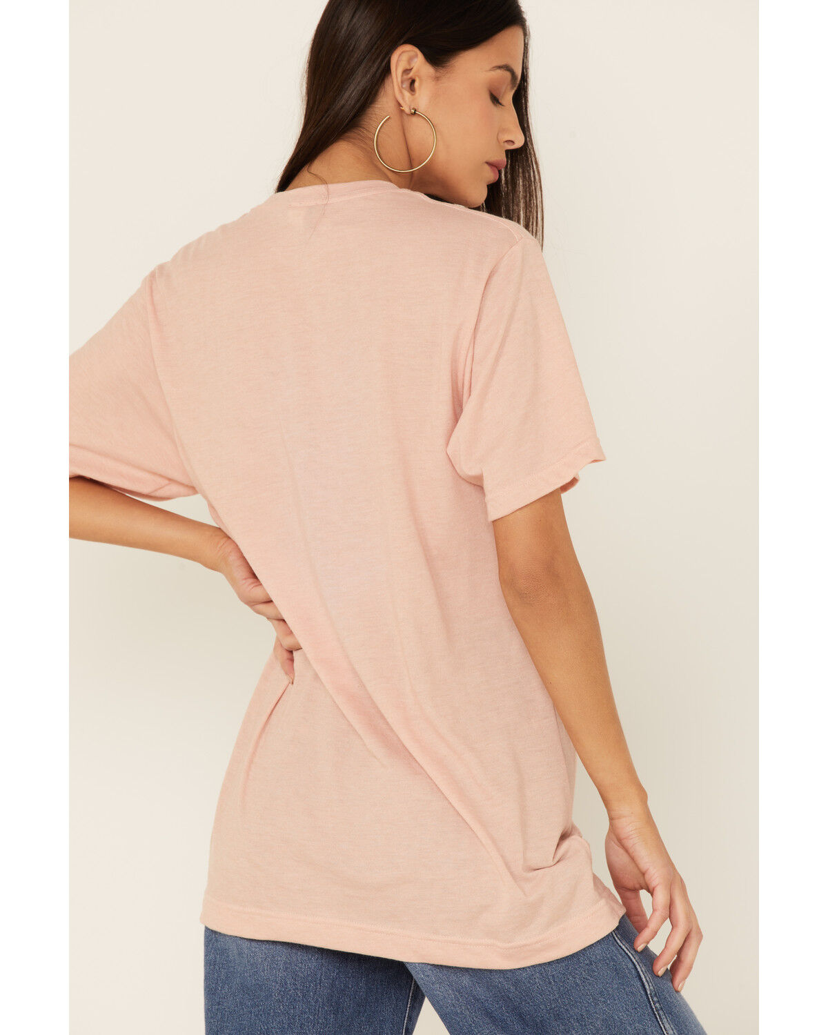 Image #4 - Ali Dee Women's Peach The Best in the West Graphic Tee, Peach, hi-res