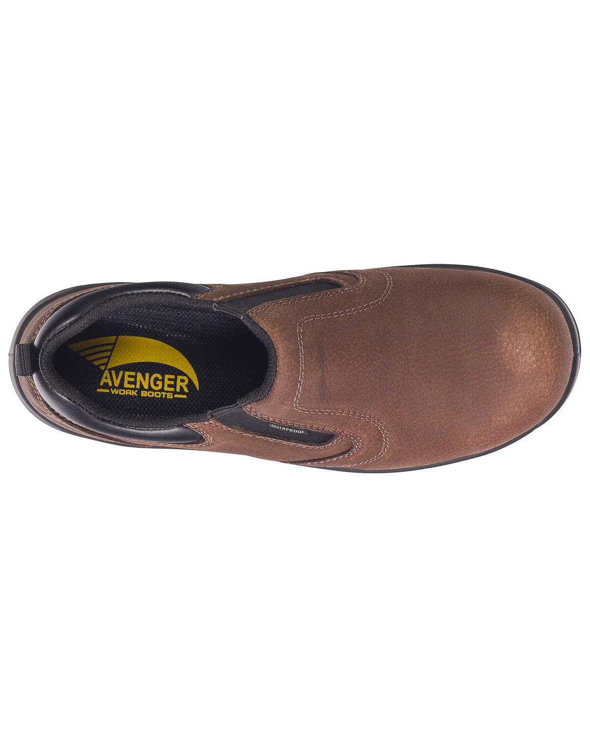 Image #5 - Avenger Men's Waterproof Oxford Work Shoes - Composite Toe, Brown, hi-res