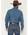 Image #4 - Cinch Men's Floral Geo Print Long Sleeve Button-Down Western Stretch Shirt, Blue, hi-res