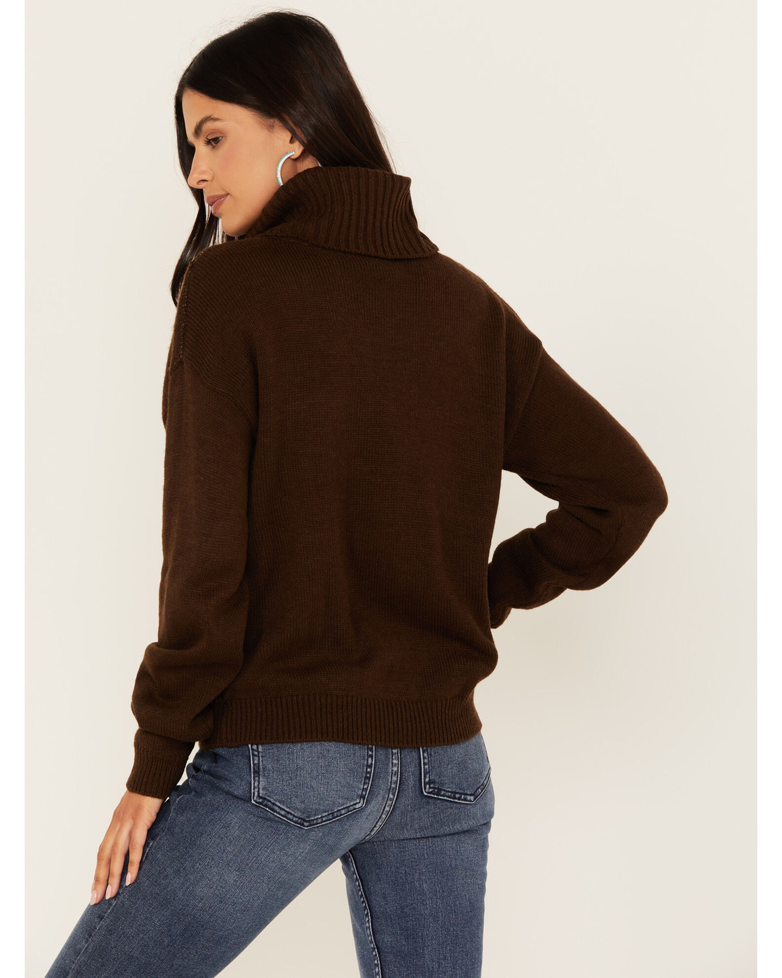 Rock Roll Denim Women s Southwest Turtleneck Sweater Country Outfitter