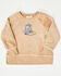 Image #1 - Angel Dear Infant Boys' Cowboy Boots Velour Pullover Sweatshirt, Brown, hi-res