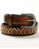 Image #1 - Cody James Men's Wilder Southwestern Woven Buckle Belt, Caramel, hi-res