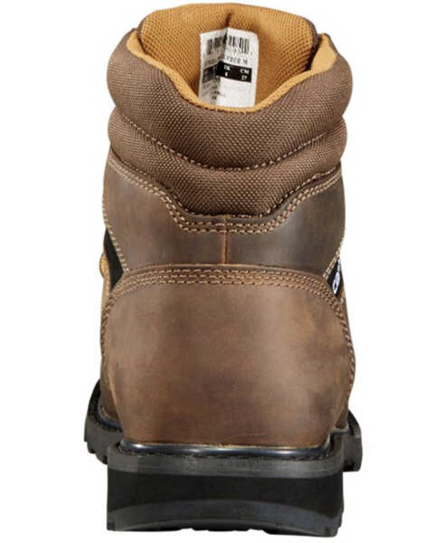 Carhartt Men's 6" Lace-Up Work Boots - Steel Toe, Brown, hi-res