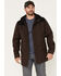 Image #1 - Brothers and Sons Men's Waxed Canvas Cruiser Hooded Jacket, Dark Brown, hi-res