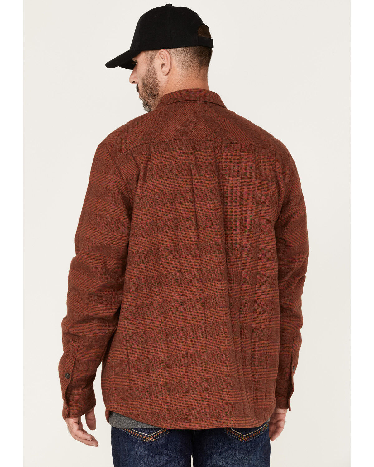 Image #4 - Hawx Men's Rugby Stripe Quilted Shirt Jacket, Red, hi-res