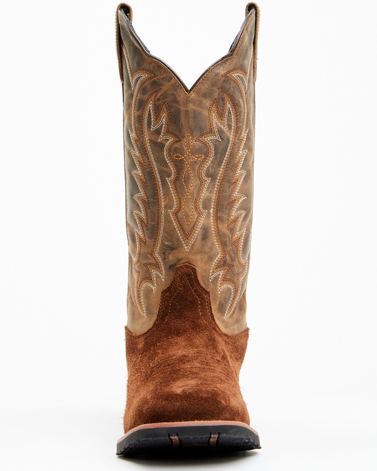Image #4 - Laredo Men's Rigid Roughout Performance Western Boots - Broad Square Toe, Rust Copper, hi-res