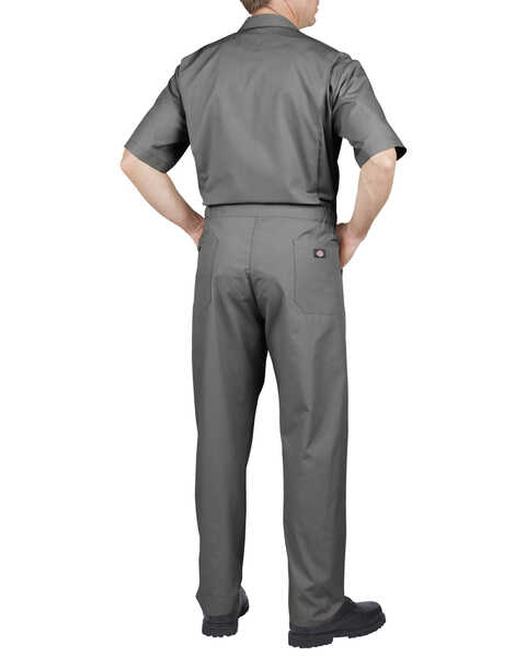 Dickies Short Sleeve Work Coveralls, Grey, hi-res
