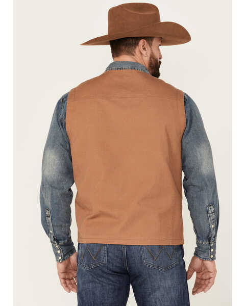 Blue Ranchwear Men's Solid Button-Down Duck Canvas Vest