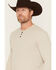 Image #2 - Dakota Grizzly Men's Jesse Long Sleeve 1/4 Button-Down Henley Shirt, Sand, hi-res