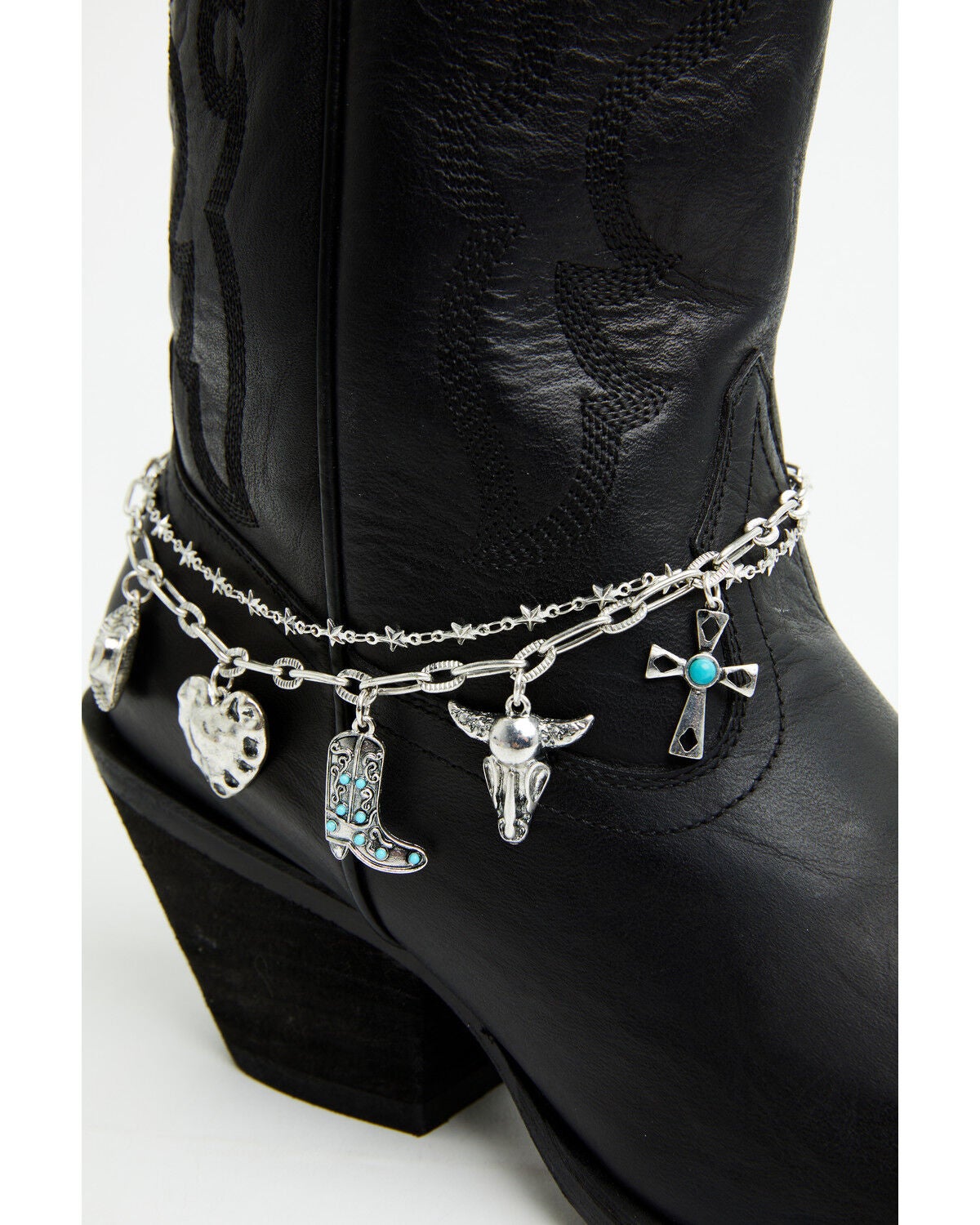 Image #2 - Shyanne Women's Layered Charm Boot Jewelry, Grey, hi-res