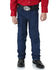 Image #2 - Wrangler Boys' Cowboy Cut Denim Jeans, Indigo, hi-res