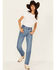 Image #3 - Levi's Women's Medium Wash Laser Craft High Rise Two Toned 501 Straight Jeans, Medium Wash, hi-res