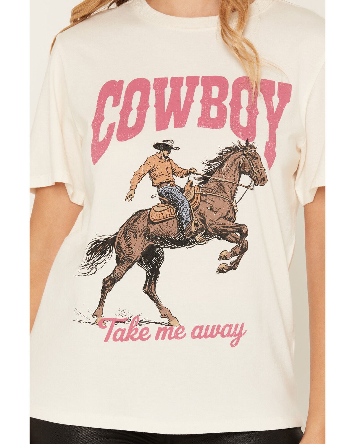 Image #3 - Idyllwind Women's Cowboy Take Me Away Short Sleeve Graphic T-Shirt, Ivory, hi-res